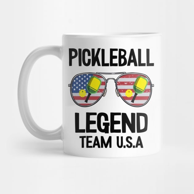 Pickleball Legend Team U.S.A Flag Sunglasses Pickle Ball by Kuehni